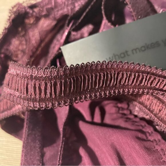 BLUSH Sz 34D Harlow Full Coverage  Underwire Lace Bra in Elderberry NWT - Picture 7 of 9